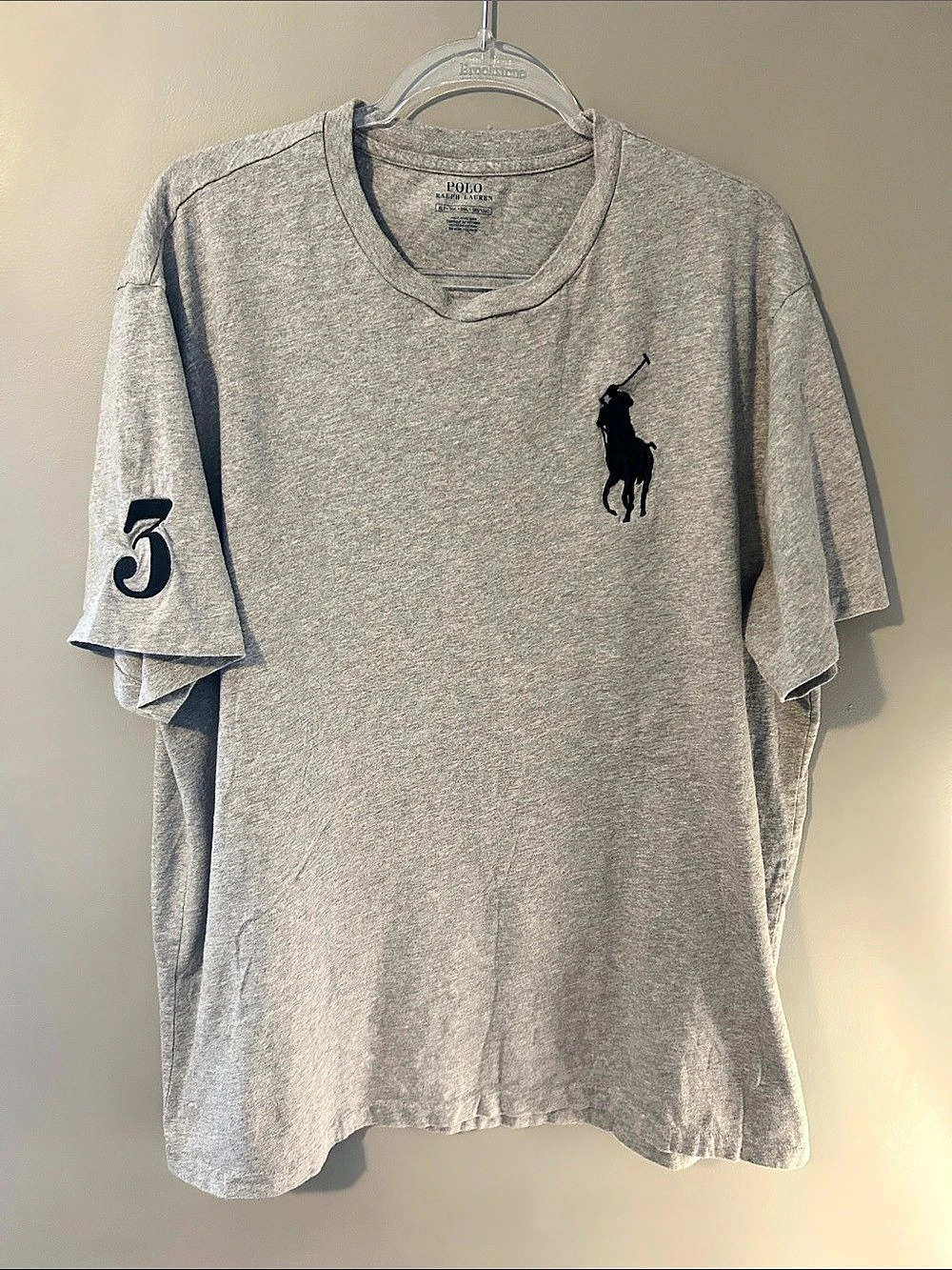 Polo Ralph Lauren Classic Fit Cotton Jersey Graphic T-Shirt Gray XLT